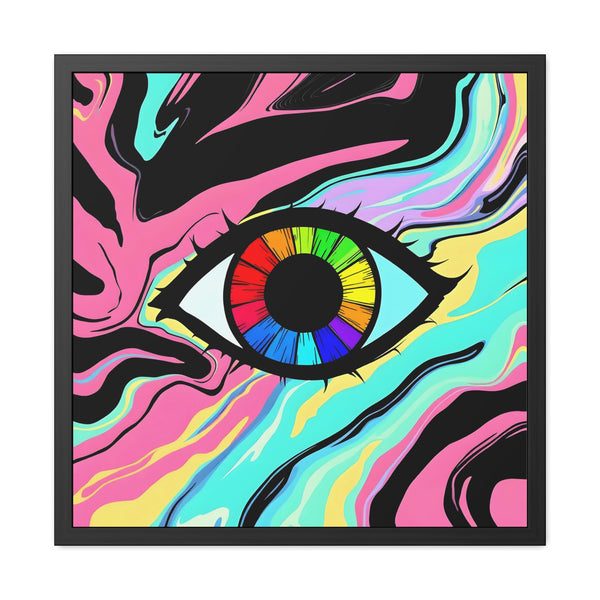 PsEyeFlow #22 - Neon Mirage  (Framed Poster)