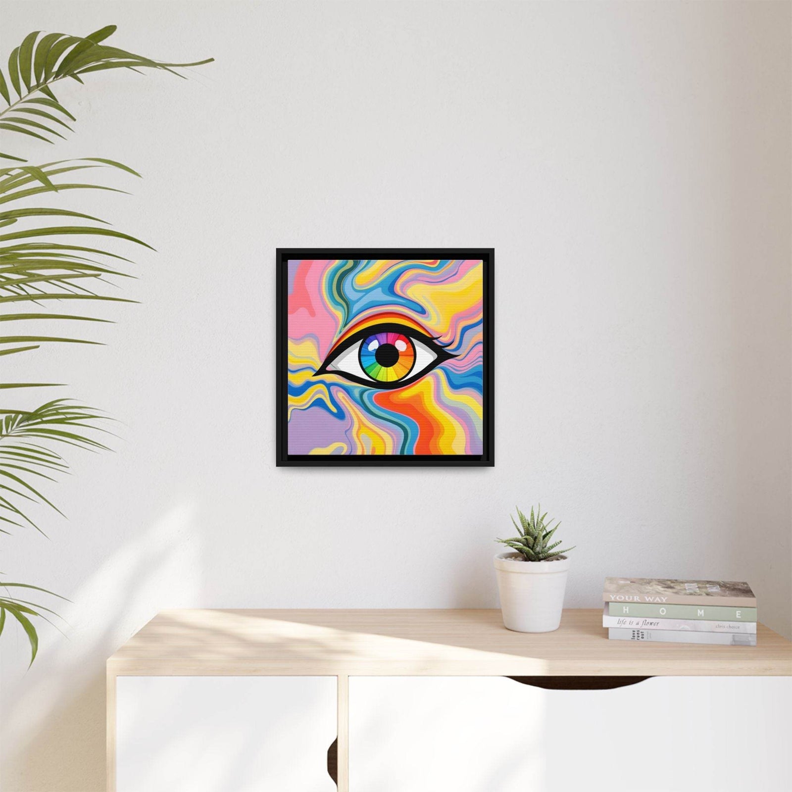 PsEyeFlow #27 - Spectrum Drift. (Matte Canvas, Framed (Multi-color)) - Highdellic
