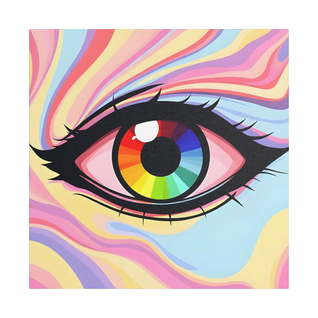 PsEyeFlow #15 - Chromatic Dream. (Satin Canvas, Stretched) - Highdellic