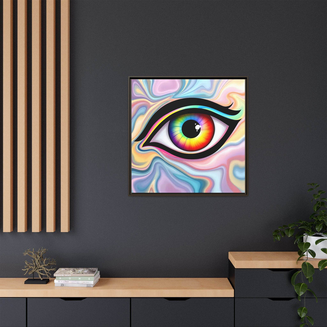 PsEyeFlow #24 - Prism Reflection (Square Matte Canvas, Framed (Multi-color)) - Highdellic