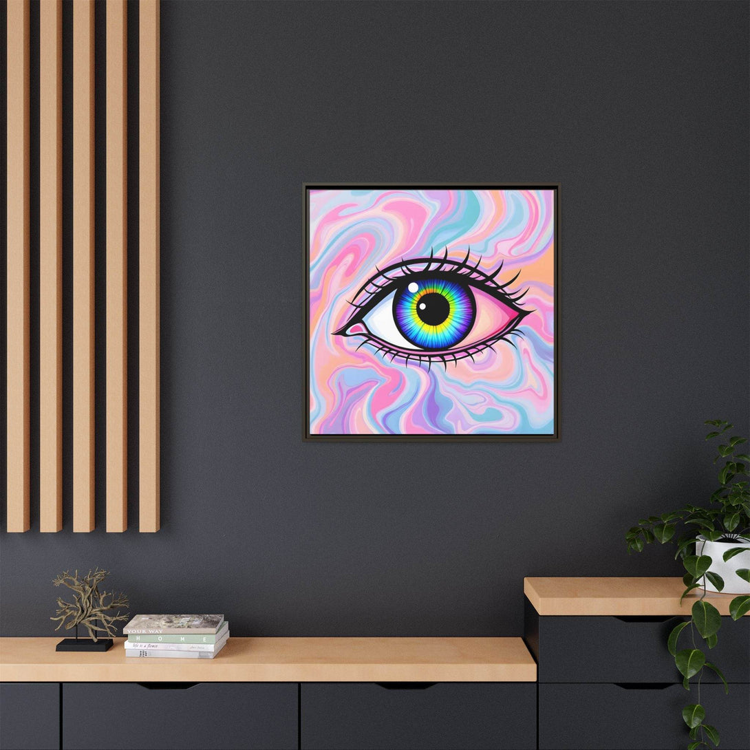 PsEyeFlow #3 – Vivid Mirage (Matte Canvas, Framed (Multi-color)) - Highdellic