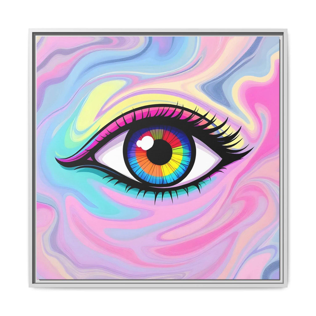 PsEyeFlow #8 - Radiant Vision. ( Colourful Framed Matte Canvas Decor ) - Highdellic