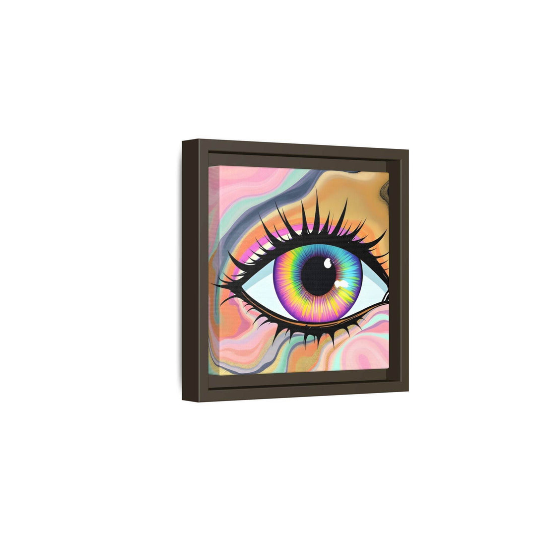 PsEyeFlow #7 - Cosmic Gaze. ( Colorful Framed Matte Canvas Decor ) - Highdellic