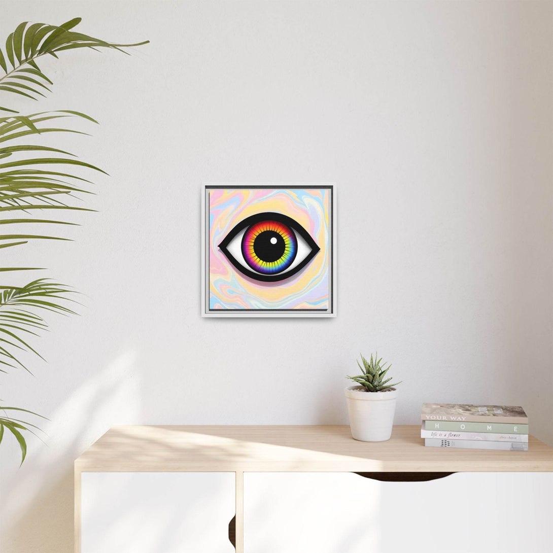 PsEyeFlow #25 - Chromatic Horizon. (Matte Canvas, Framed (Multi-color)) - Highdellic