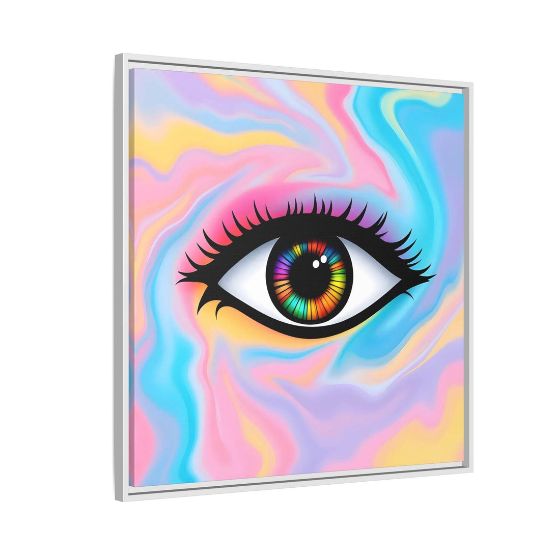 PsEyeFlow #32 - Prism Mirage on Framed Matte Canvas (multi colour) - Highdellic