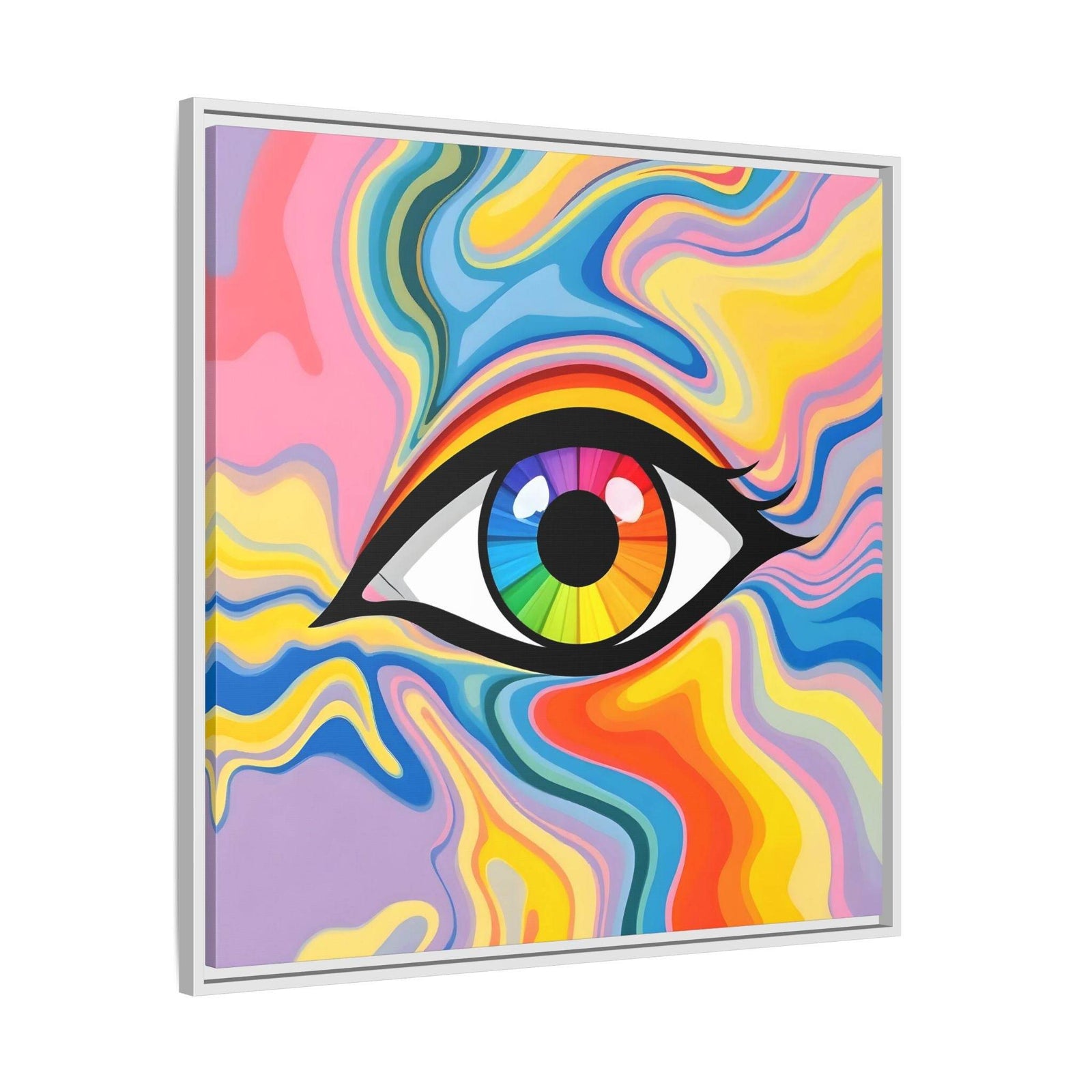PsEyeFlow #27 - Spectrum Drift. (Matte Canvas, Framed (Multi-color)) - Highdellic