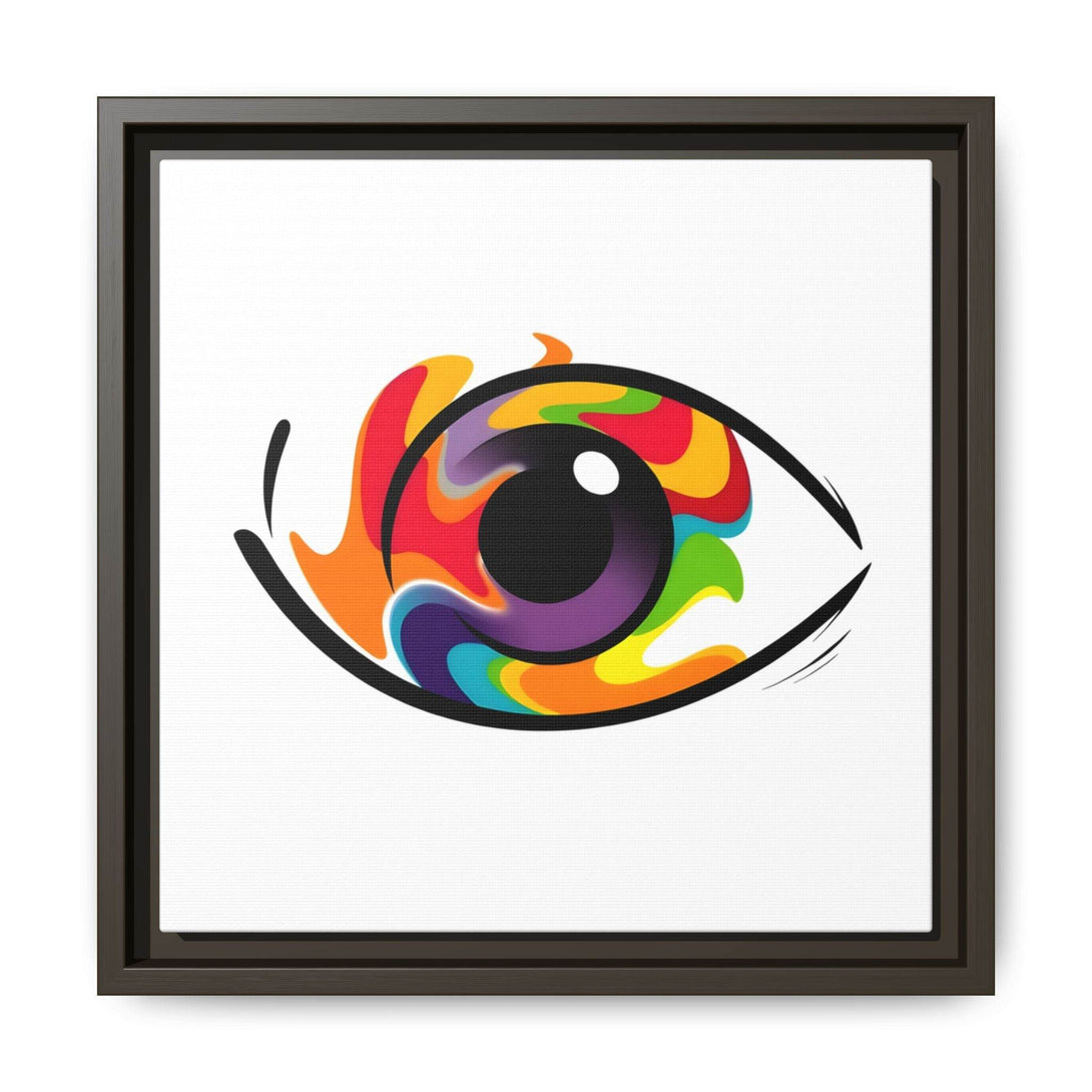 PsEyeGo 3 – Chromatic Flame on Framed Matte Canvas (Multi-color) - Highdellic