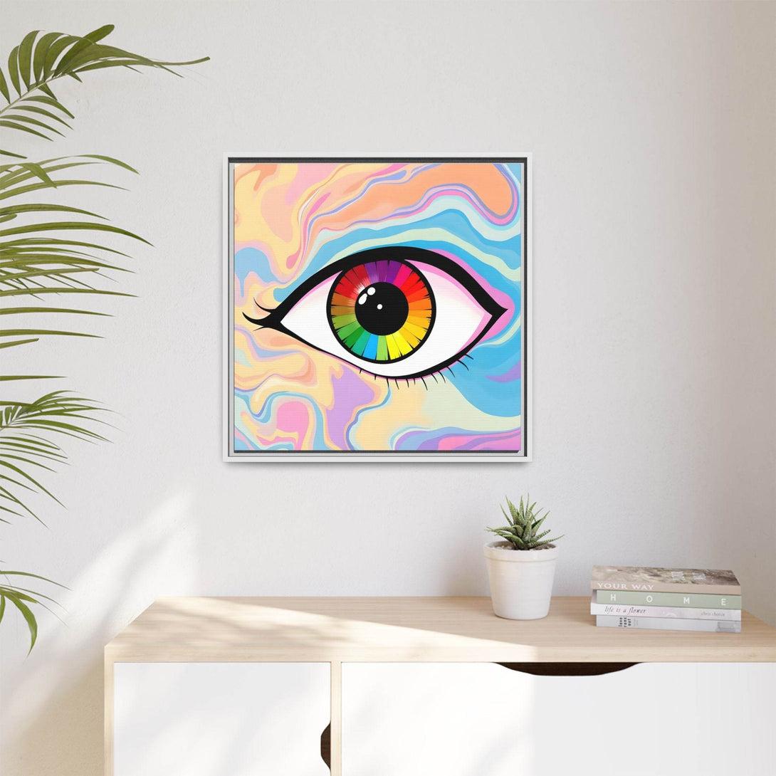 PsEyeFlow #1 – Prism Vision. (Matte Canvas, Framed, Multi-color) - Highdellic