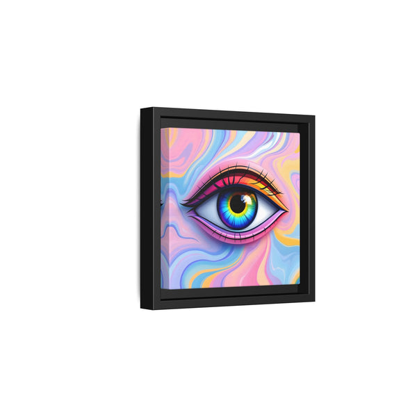 PsEyeFlow #13 - Luminous Gaze (Framed Matte Canvas)