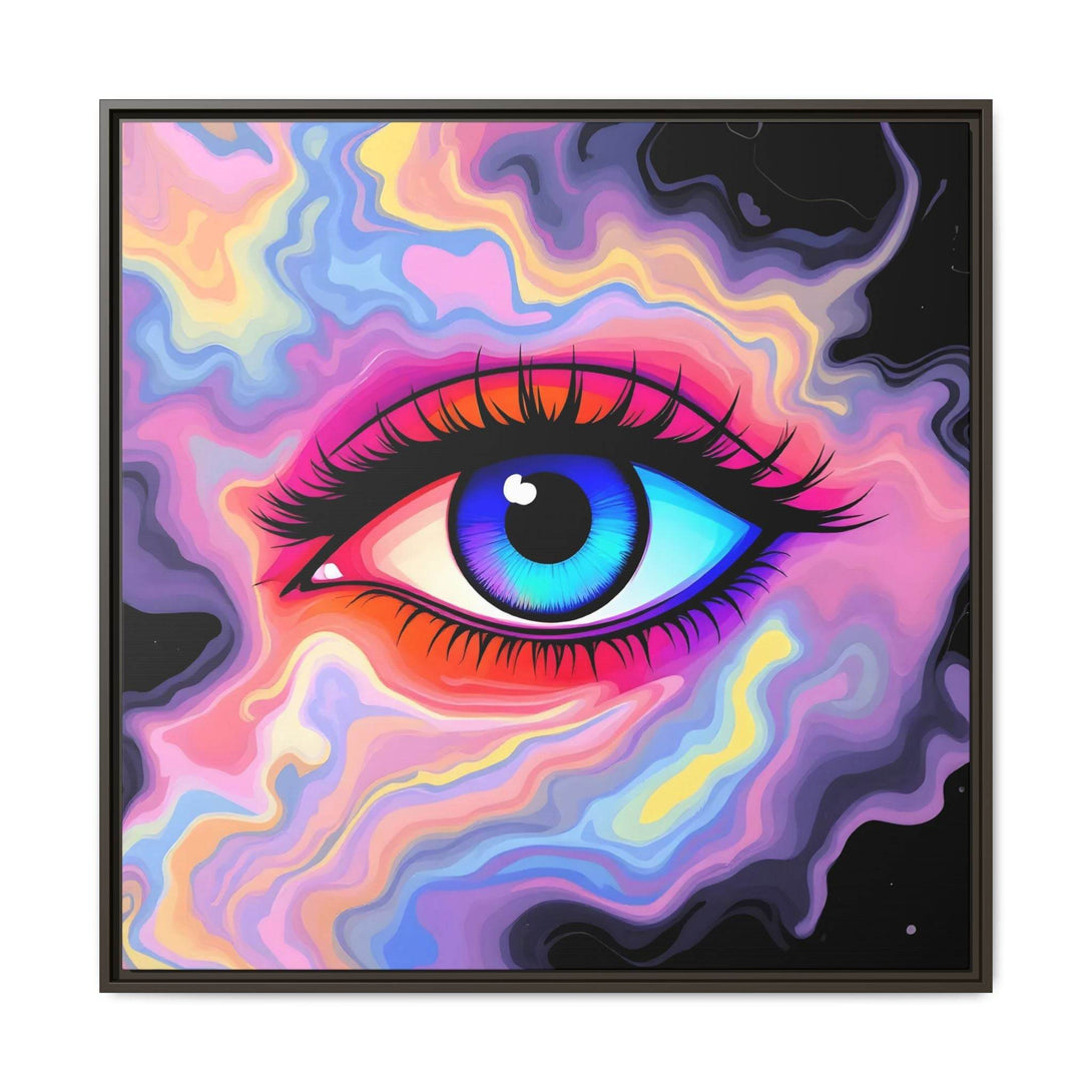PsEyeFlow #23 - Nebula Gaze ( Colorful Framed Matte Canvas Decor ) - Highdellic