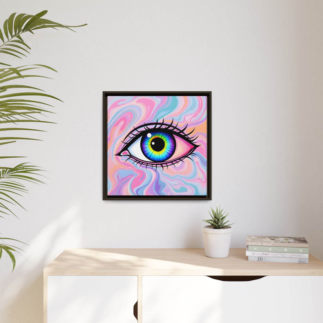 PsEyeFlow #3 – Vivid Mirage (Matte Canvas, Framed (Multi-color)) - Highdellic