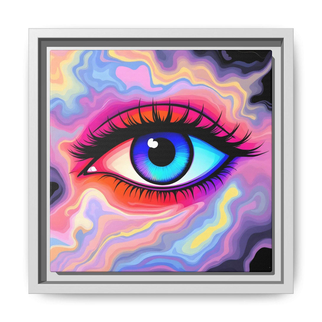 PsEyeFlow #23 - Nebula Gaze ( Colorful Framed Matte Canvas Decor ) - Highdellic
