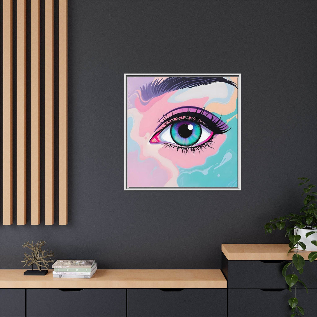 PsEyeFlow #2 – Lucid Gaze. ( Colorful Framed Matte Canvas Decor ) - Highdellic