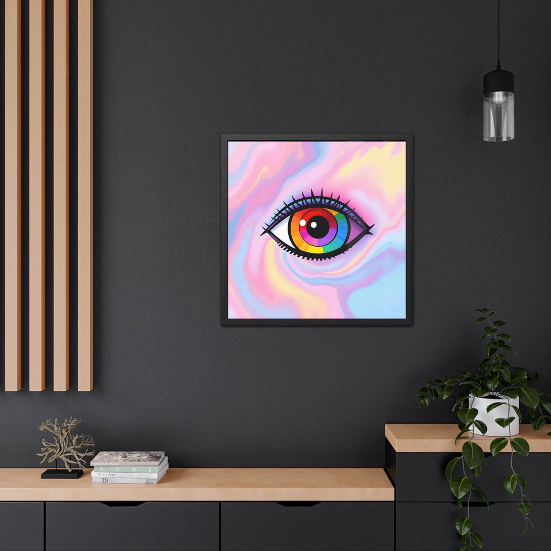 PsEyeFlow #11 - Spectrum Awakening. ( wood Framed semi-gloss coated paper ) - Highdellic