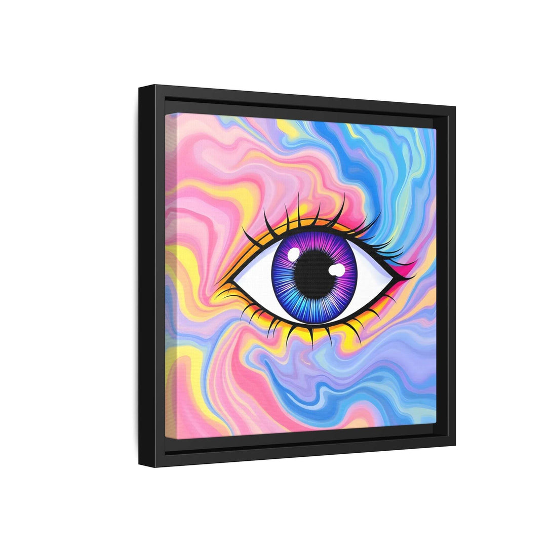 PsEyeFlow #28 - Cosmic Mirage on Framed Matte Canvas (Multi-color) - Highdellic