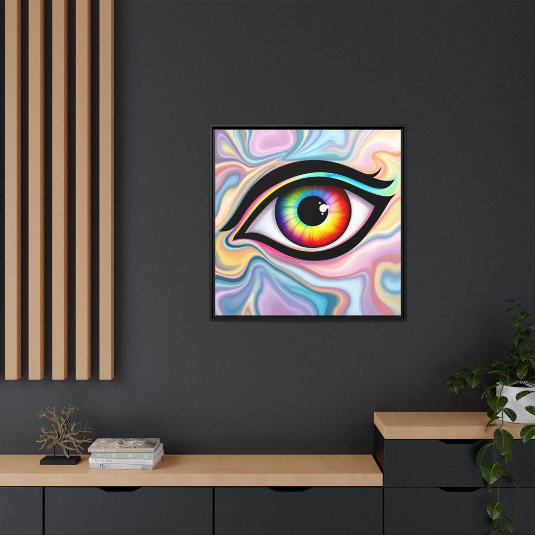 PsEyeFlow #24 - Prism Reflection (Square Matte Canvas, Framed (Multi-color)) - Highdellic