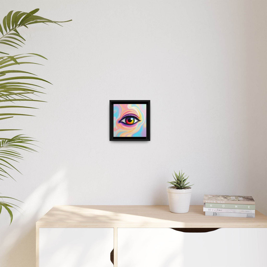 PsEyeFlow #34 – Veil of Visions on Framed Matte Canvas (multi colour) - Highdellic