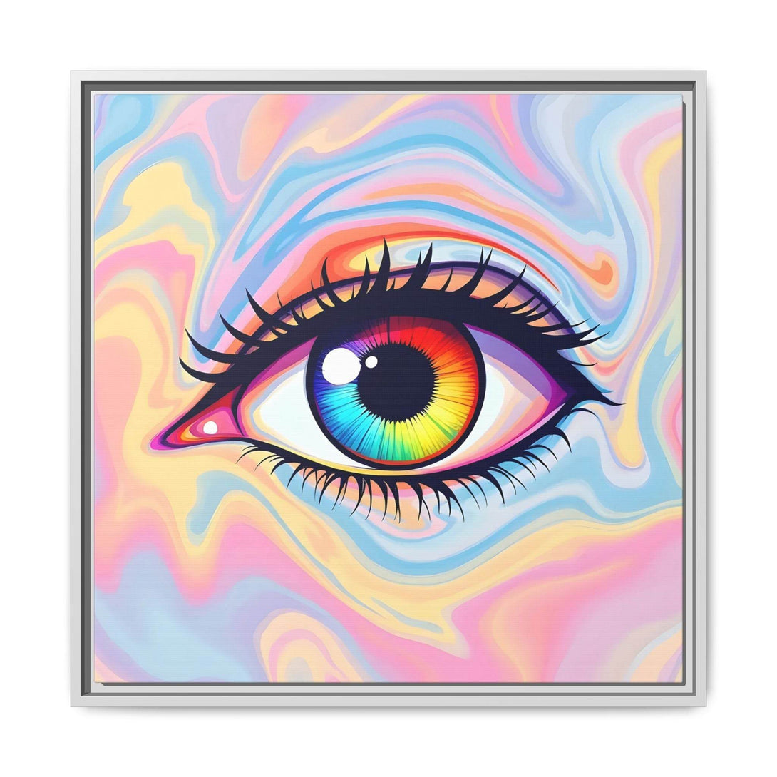 PsEyeFlow #20 - Dreamwave Vision. ( Colorful Framed Matte Canvas Decor ) - Highdellic