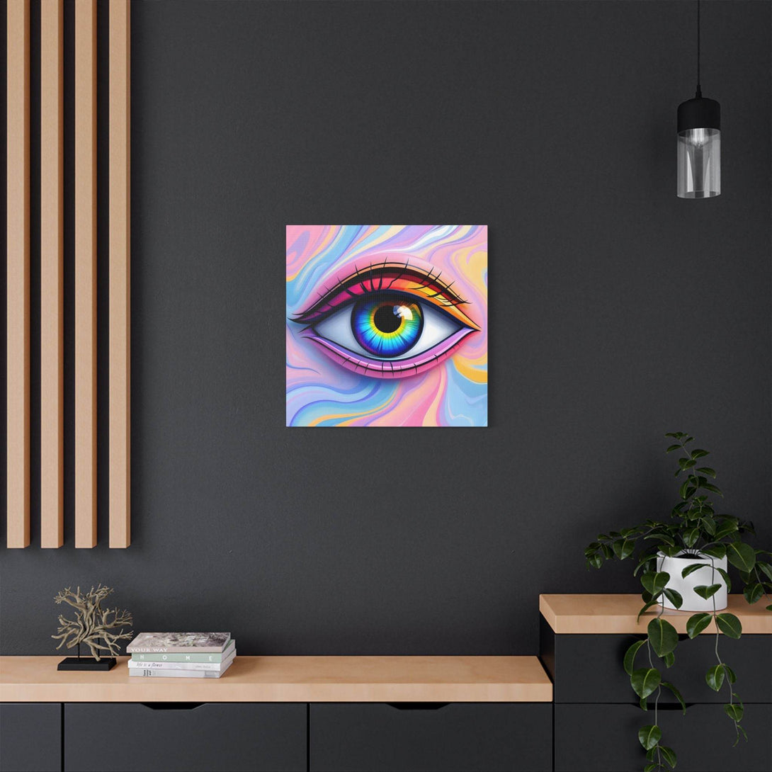 PsEyeFlow #13 - Luminous Gaze. (Satin Canvas, Stretched) - Highdellic