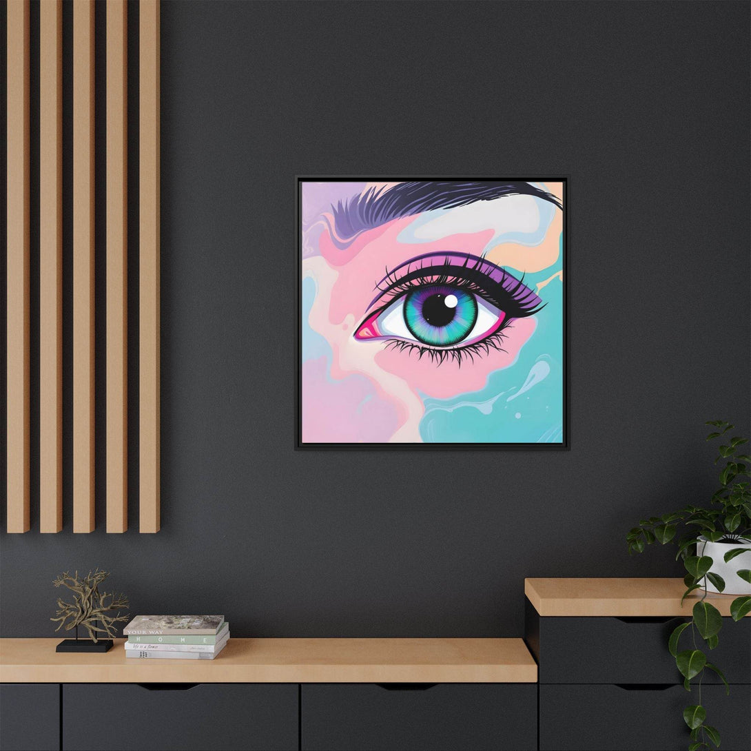 PsEyeFlow #2 – Lucid Gaze. ( Colorful Framed Matte Canvas Decor ) - Highdellic