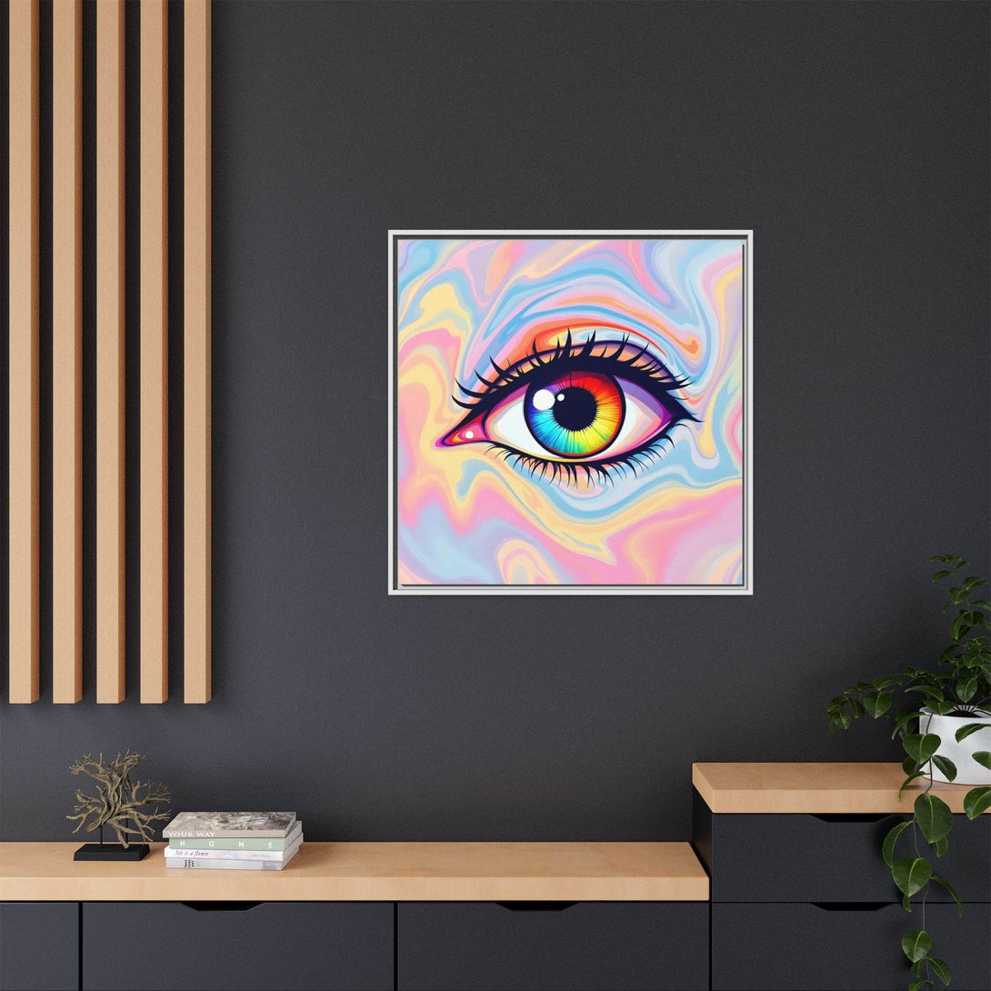 PsEyeFlow #20 - Dreamwave Vision. ( Colorful Framed Matte Canvas Decor ) - Highdellic