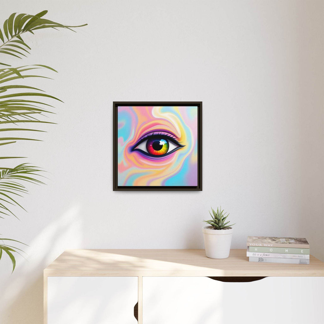 PsEyeFlow #34 – Veil of Visions on Framed Matte Canvas (multi colour) - Highdellic