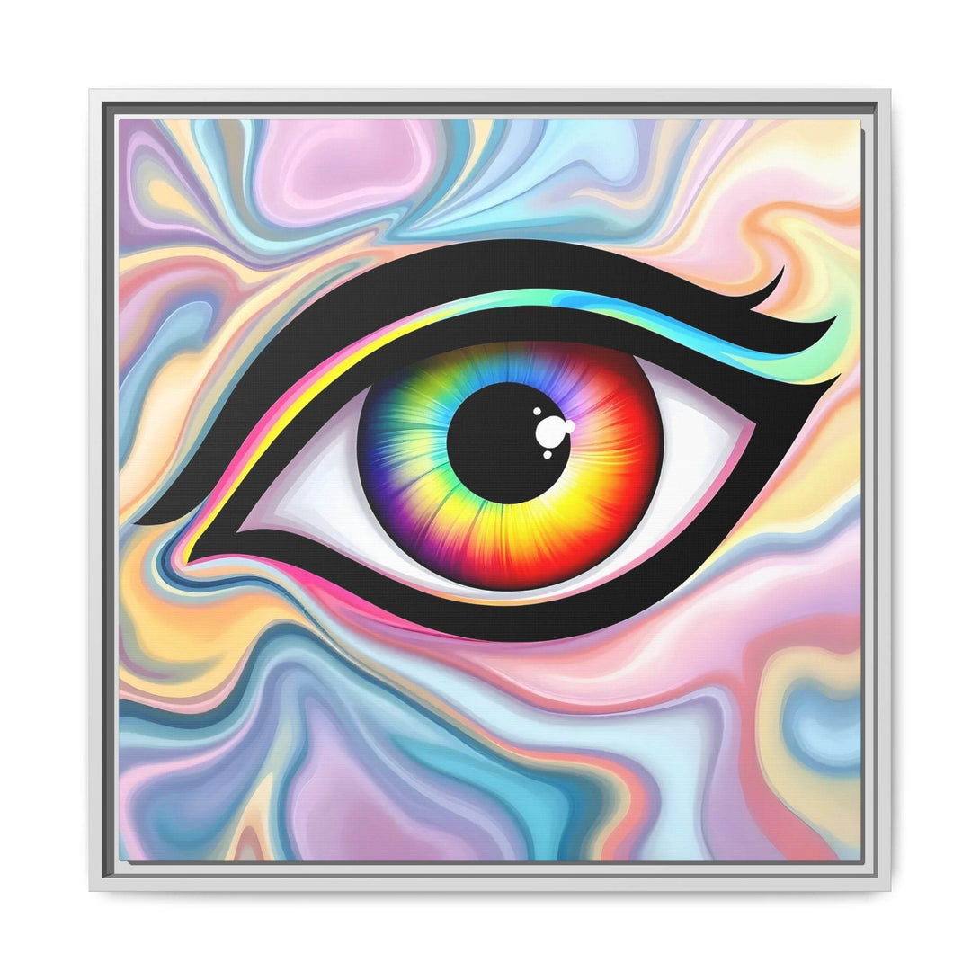 PsEyeFlow #24 - Prism Reflection (Square Matte Canvas, Framed (Multi-color)) - Highdellic