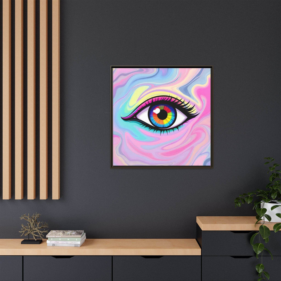 PsEyeFlow #8 - Radiant Vision. ( Colourful Framed Matte Canvas Decor ) - Highdellic