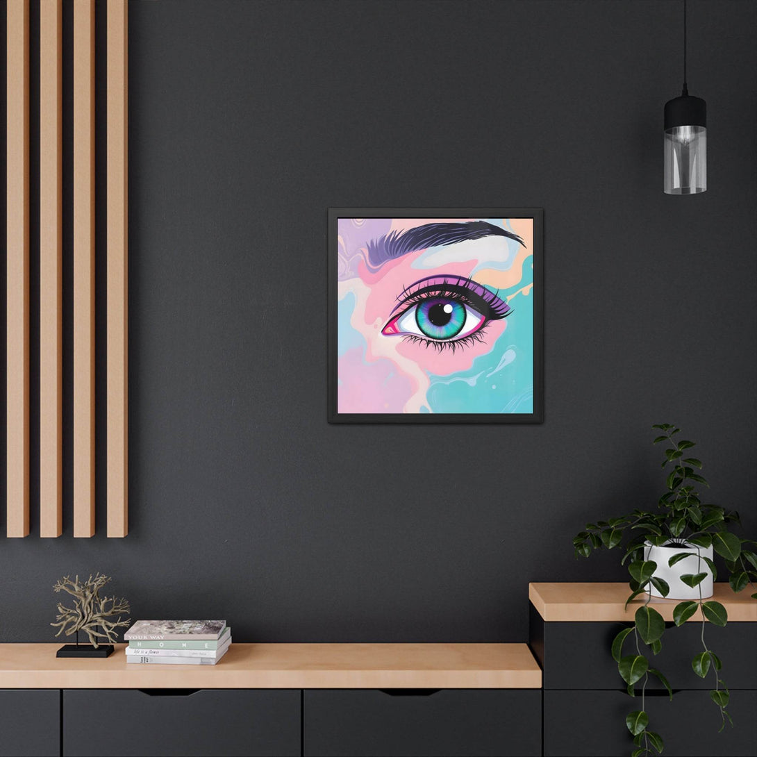 PsEyeFlow #2 – Lucid Gaze. ( wood Framed semi-gloss coated paper ) - Highdellic