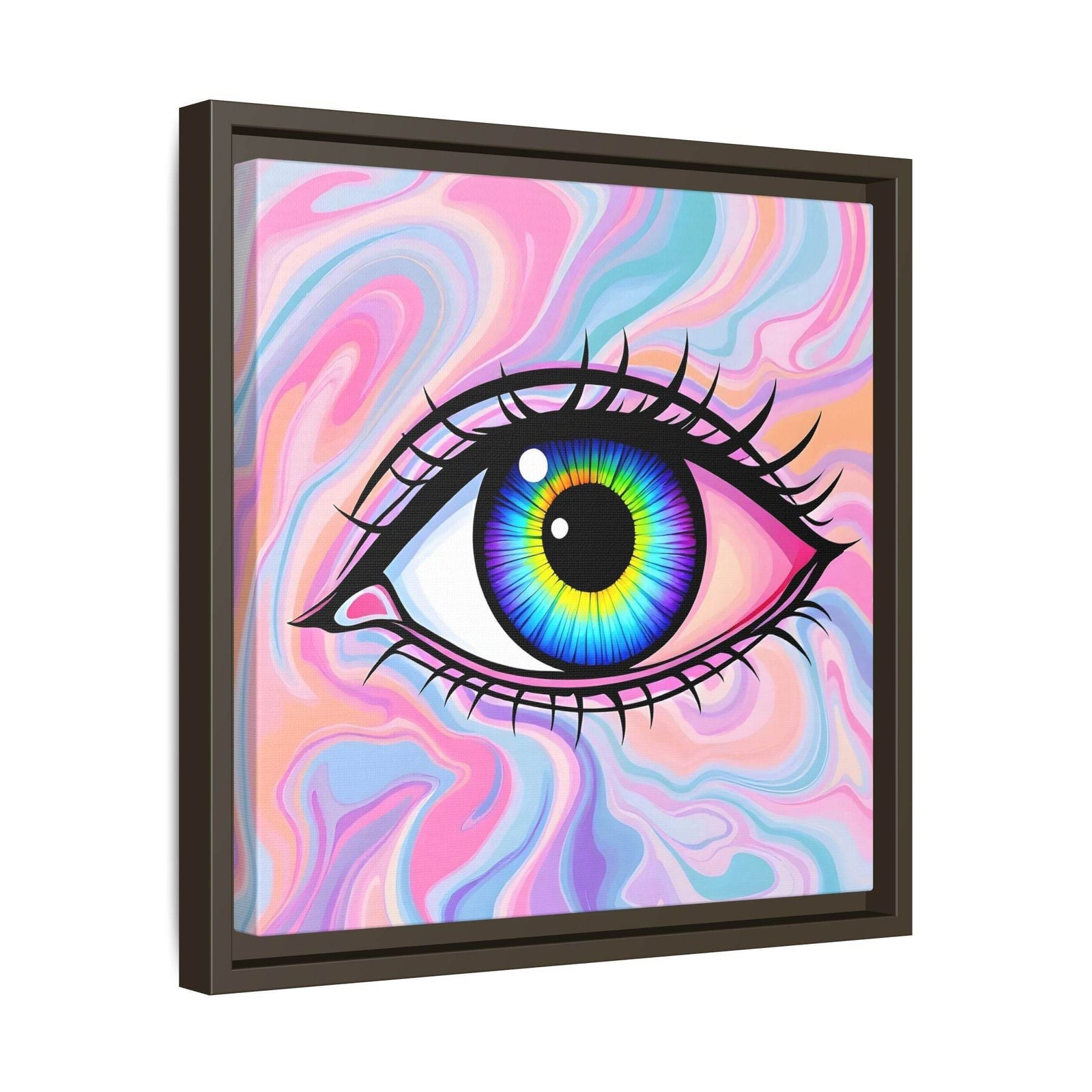 PsEyeFlow #3 – Vivid Mirage (Matte Canvas, Framed (Multi-color)) - Highdellic