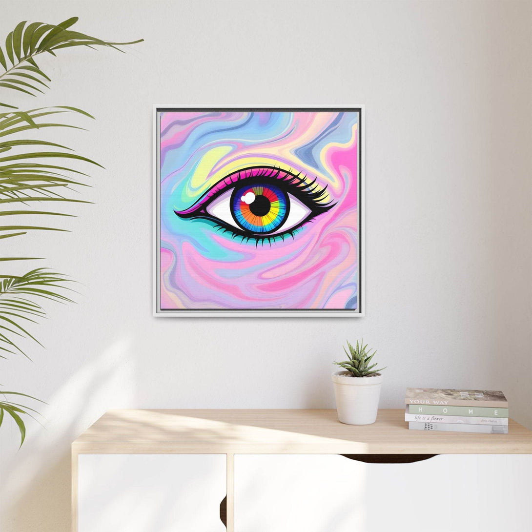 PsEyeFlow #8 - Radiant Vision. ( Colourful Framed Matte Canvas Decor ) - Highdellic