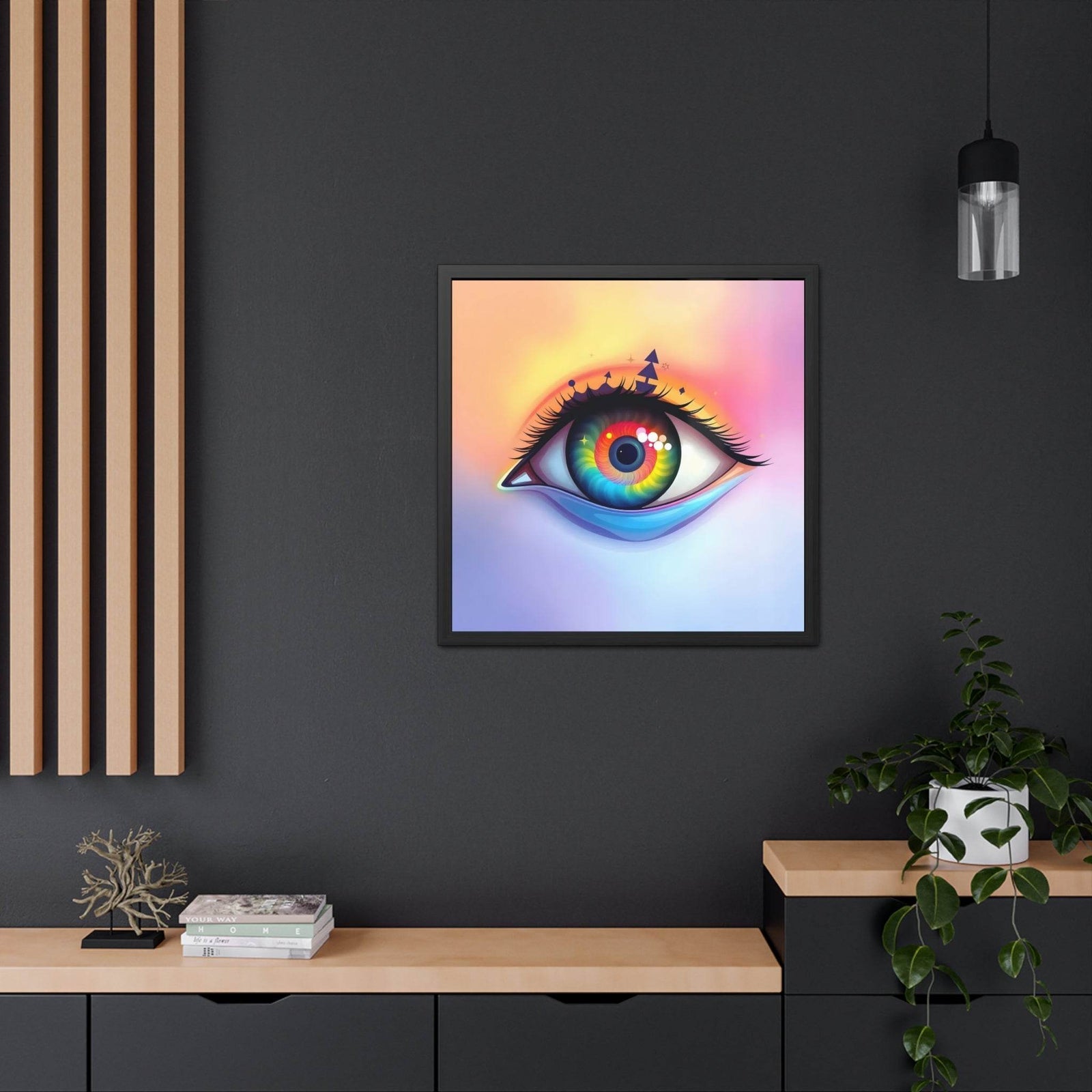PsEyeDream #6 - Ephermeral Vision on Semi-Gloss Coated Framed Poster - Highdellic