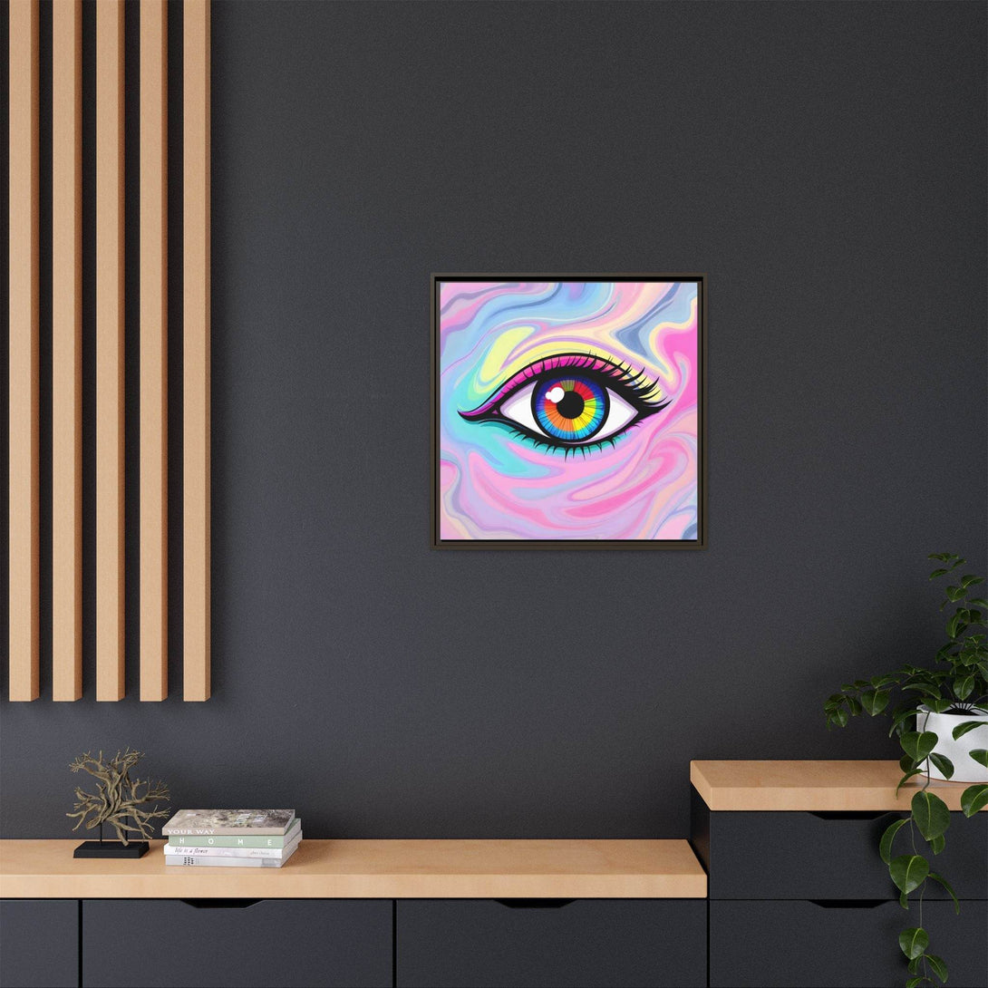 PsEyeFlow #8 - Radiant Vision. ( Colourful Framed Matte Canvas Decor ) - Highdellic