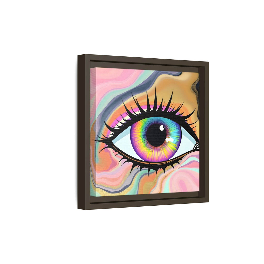 PsEyeFlow #7 - Cosmic Gaze. ( Colorful Framed Matte Canvas Decor ) - Highdellic