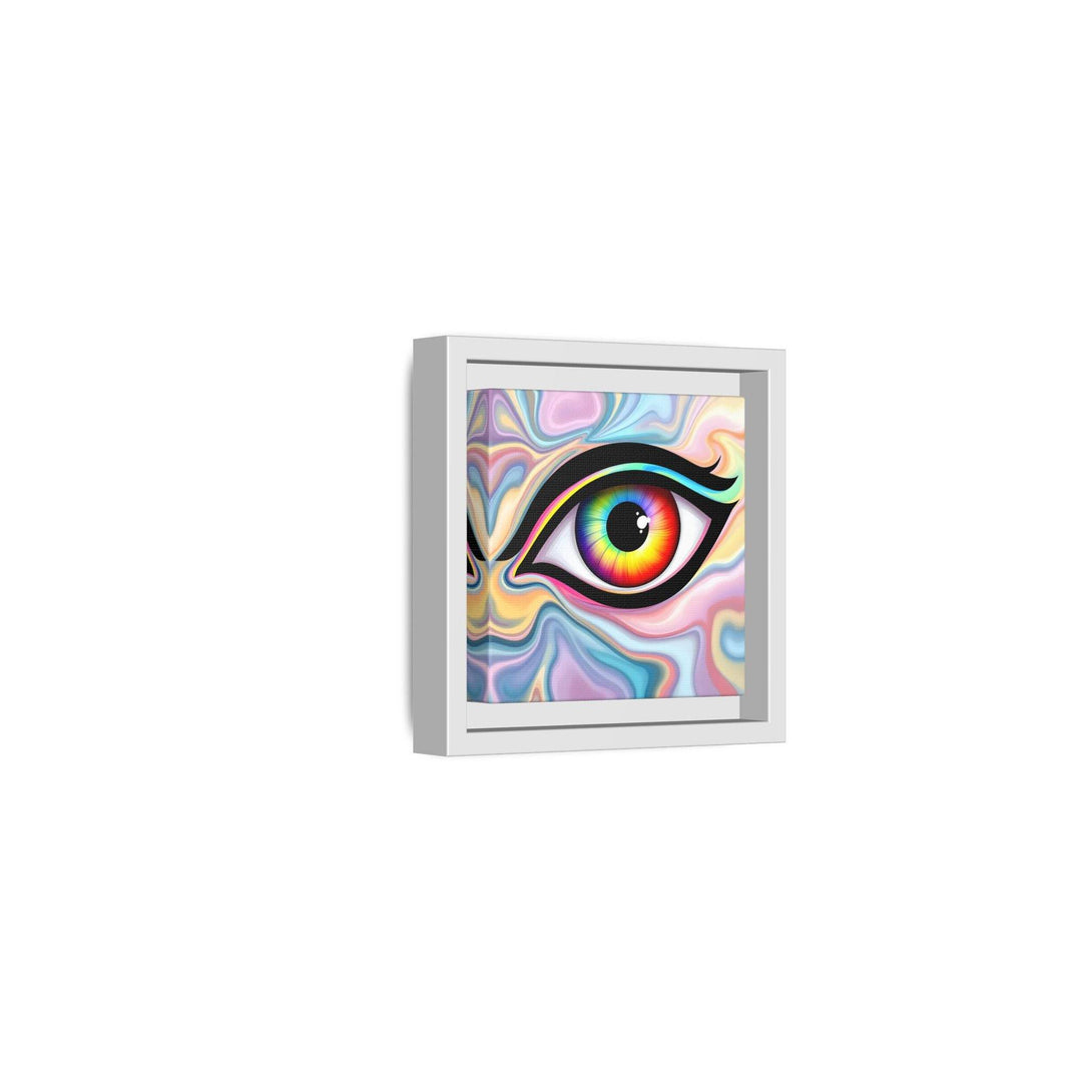 PsEyeFlow #24 - Prism Reflection (Square Matte Canvas, Framed (Multi-color)) - Highdellic