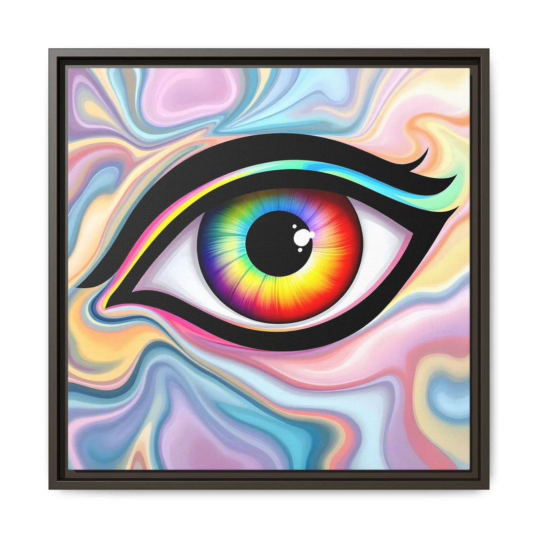 PsEyeFlow #24 - Prism Reflection (Square Matte Canvas, Framed (Multi-color)) - Highdellic