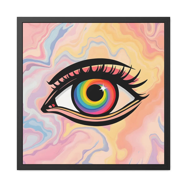 PsEyeFlow #14 - Radiant Spiral. ( wood Framed semi-gloss coated paper ) - Highdellic