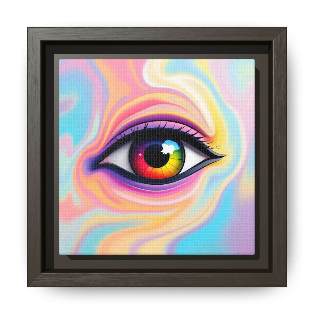 PsEyeFlow #34 – Veil of Visions on Framed Matte Canvas (multi colour) - Highdellic