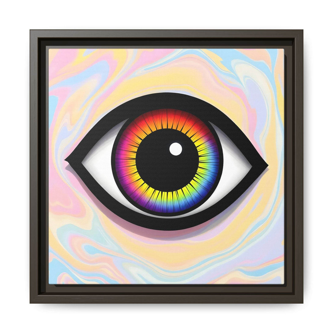 PsEyeFlow #25 - Chromatic Horizon. (Matte Canvas, Framed (Multi-color)) - Highdellic