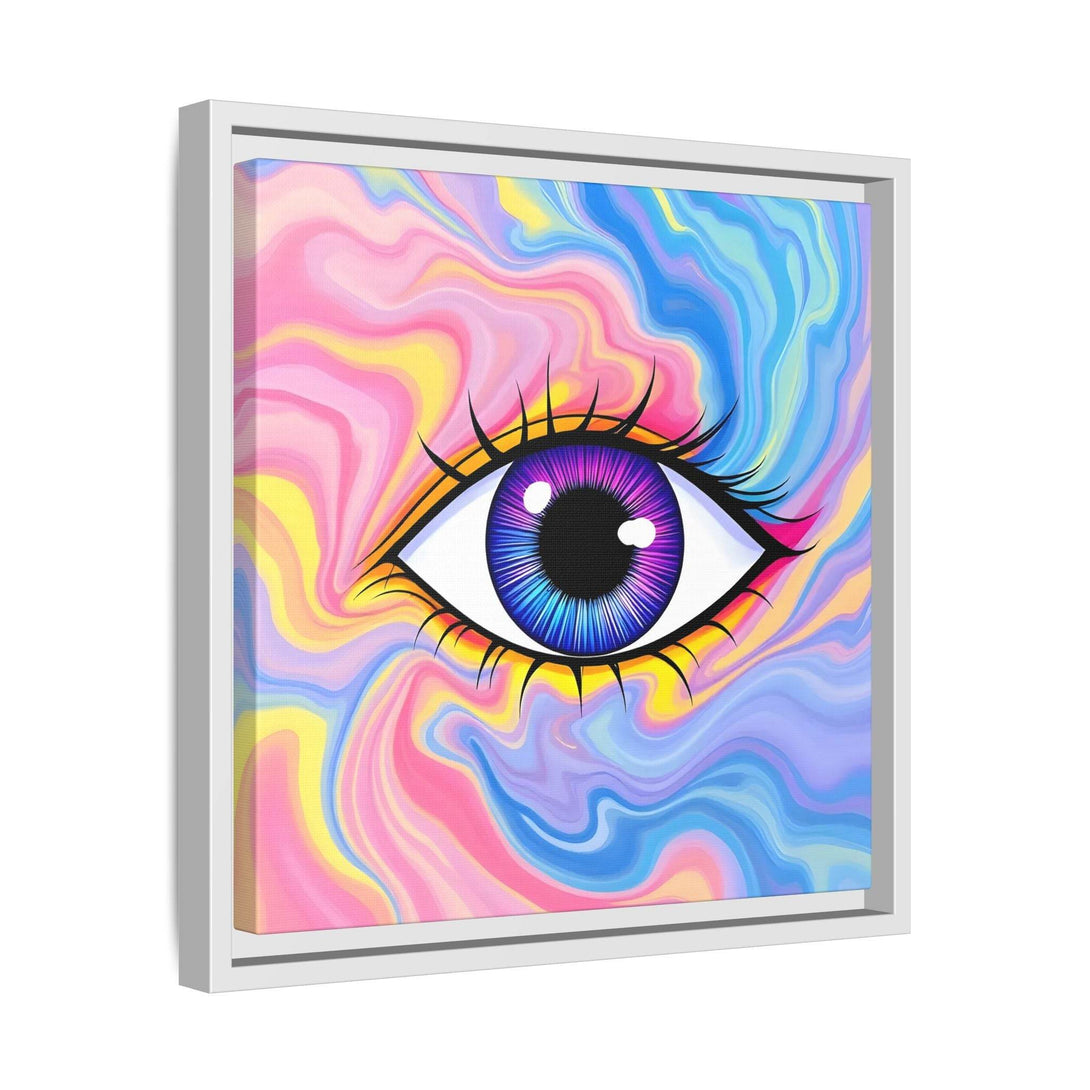 PsEyeFlow #28 - Cosmic Mirage on Framed Matte Canvas (Multi-color) - Highdellic
