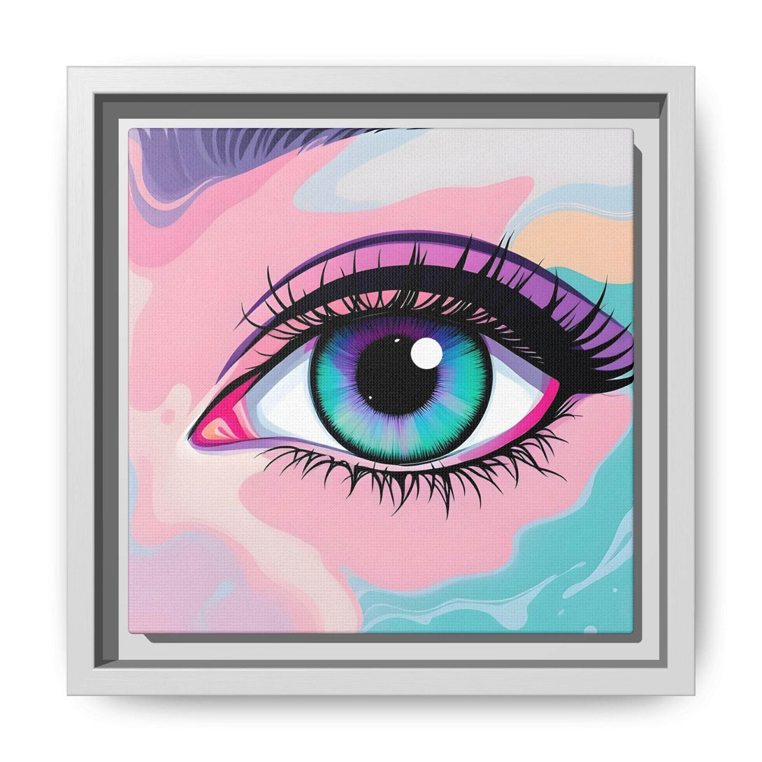 PsEyeFlow #2 – Lucid Gaze. ( Colorful Framed Matte Canvas Decor ) - Highdellic