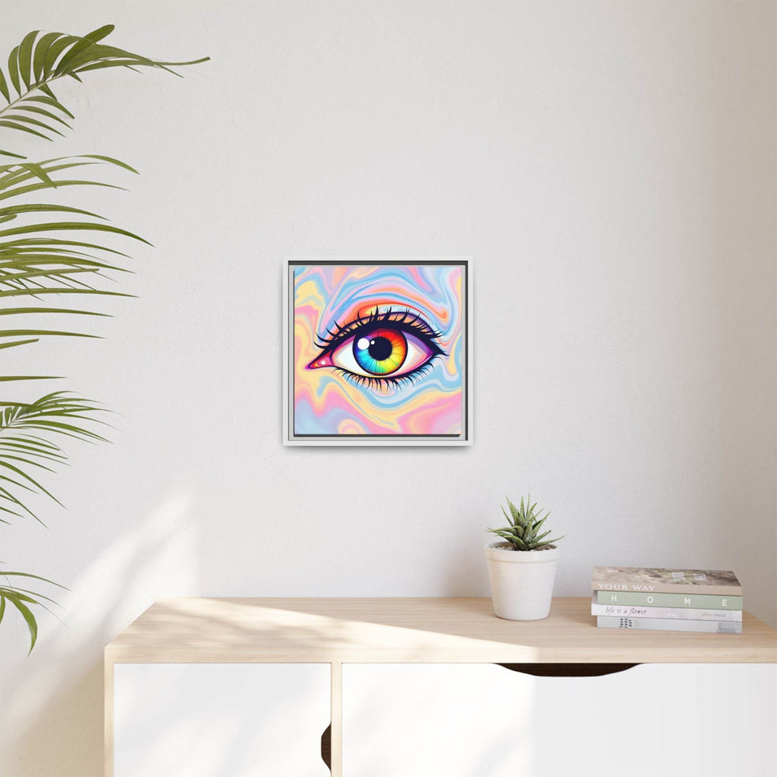 PsEyeFlow #20 - Dreamwave Vision. ( Colorful Framed Matte Canvas Decor ) - Highdellic