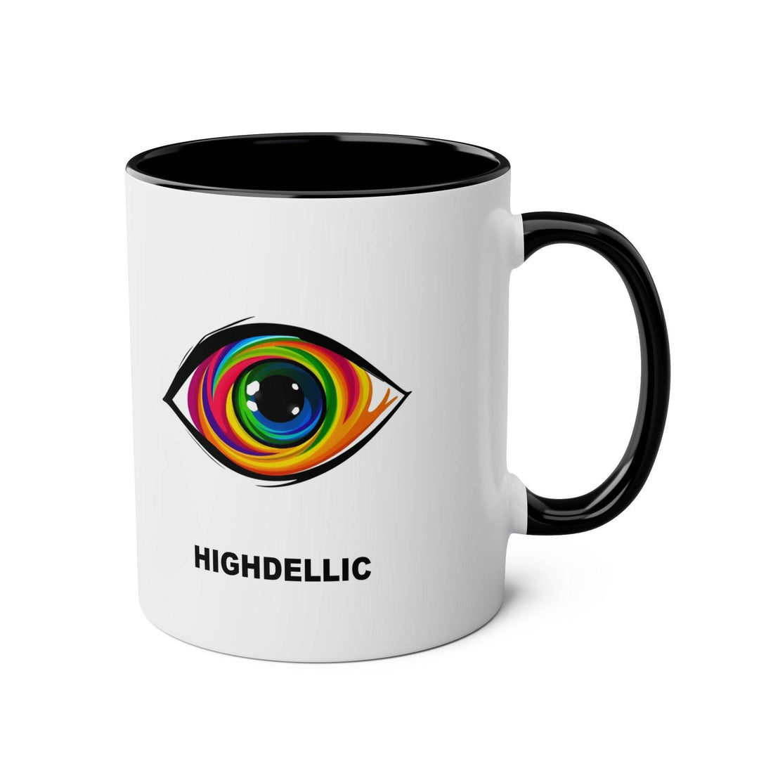 Highdellic PsEyeGo 1 on Vibrant Two-Tone 11oz Coffee Mug, - Highdellic