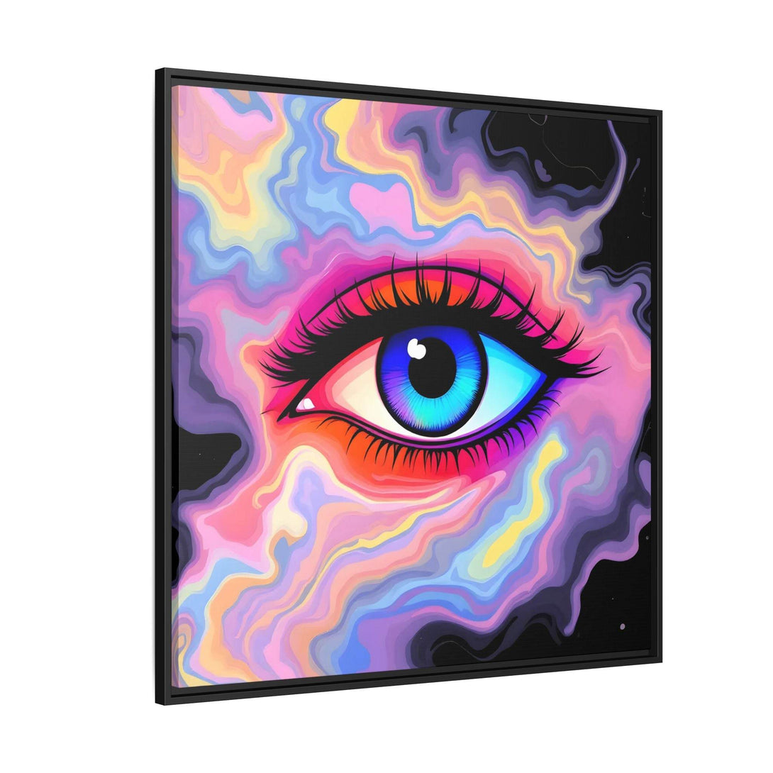 PsEyeFlow #23 - Nebula Gaze ( Colorful Framed Matte Canvas Decor ) - Highdellic