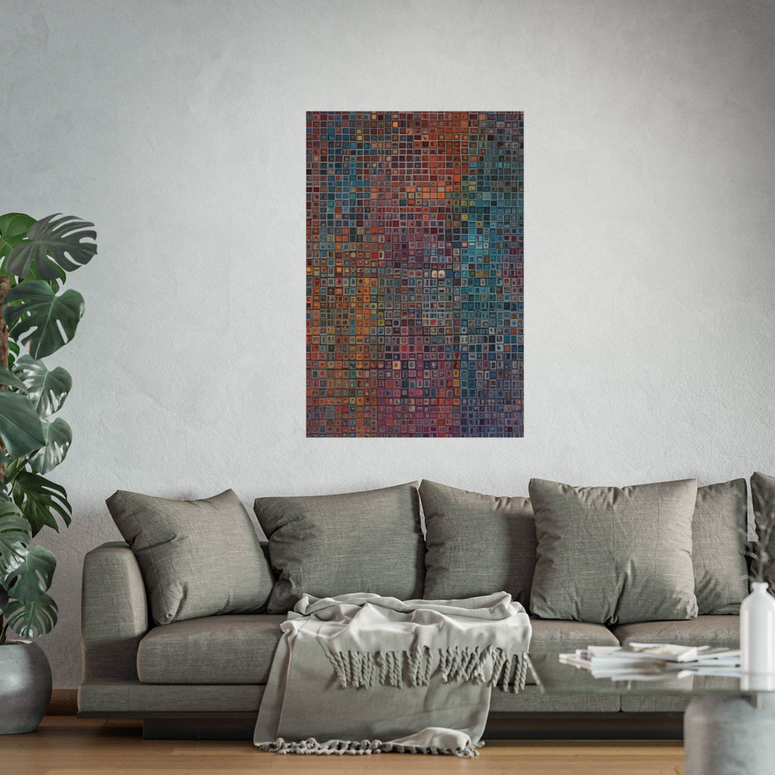 PsEyeCode #2a - Encrypted Echo on Vertical (2:3) Fine Art Poster - Highdellic