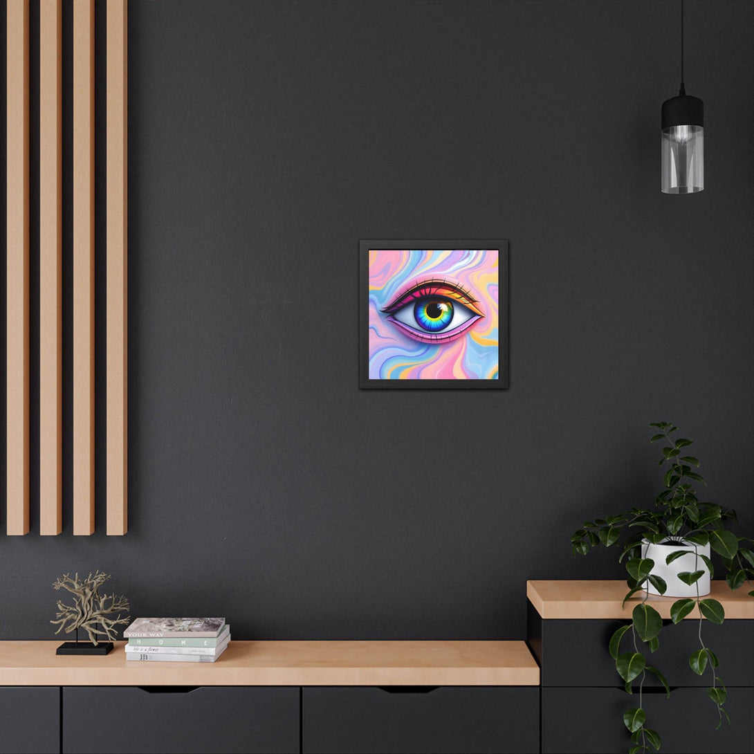 PsEyeFlow #13 - Luminous Gaze. ( wood Framed semi-gloss coated paper ) - Highdellic