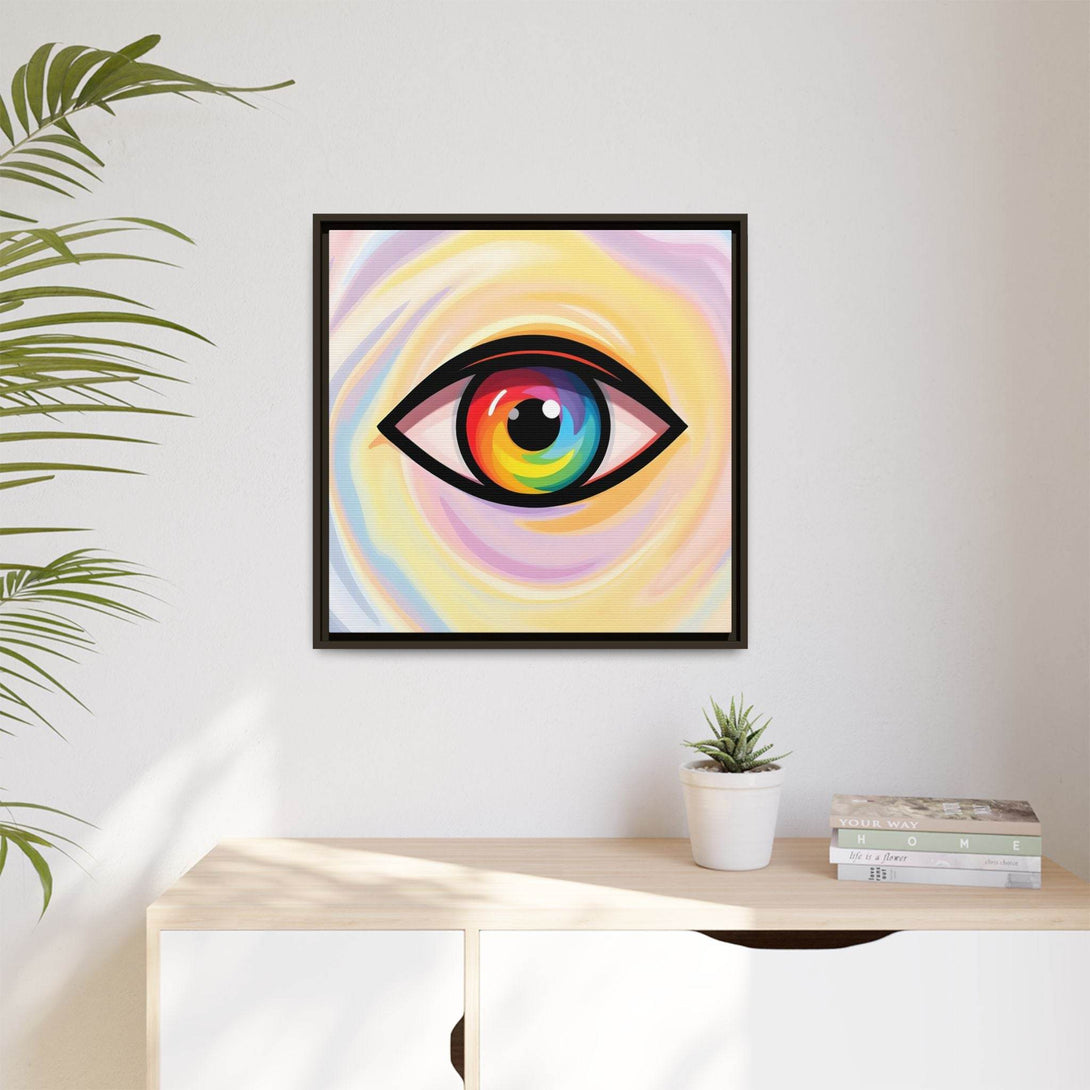PsEyeFlow #18 - Ethereal Visionb. ( Colorful Framed Matte Canvas Decor ) - Highdellic