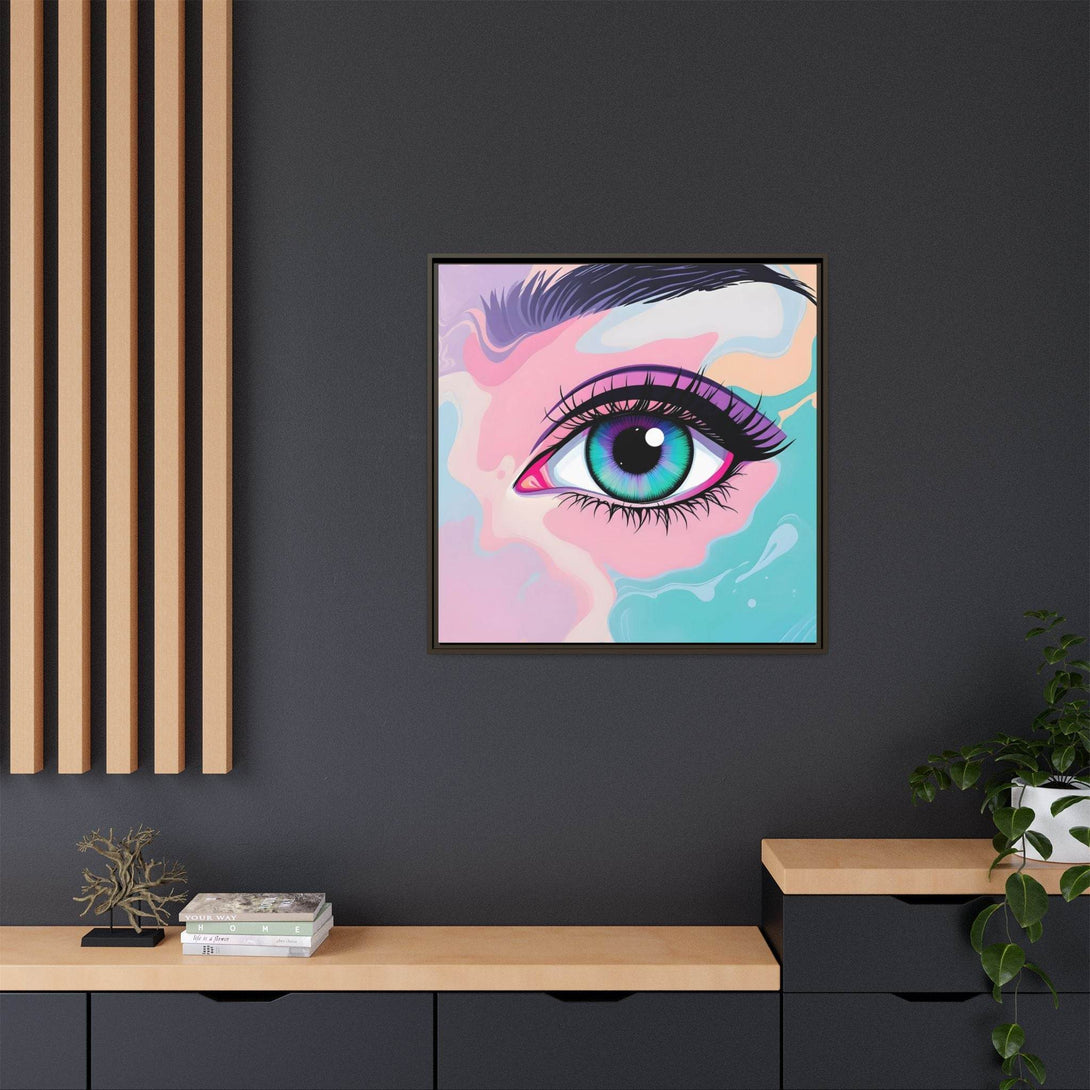 PsEyeFlow #2 – Lucid Gaze. ( Colorful Framed Matte Canvas Decor ) - Highdellic