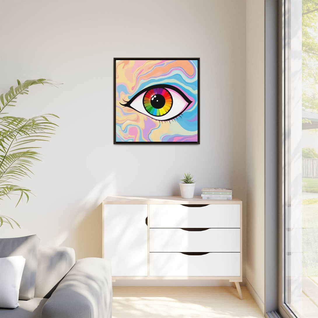 PsEyeFlow #1 – Prism Vision. (Matte Canvas, Framed, Multi-color) - Highdellic