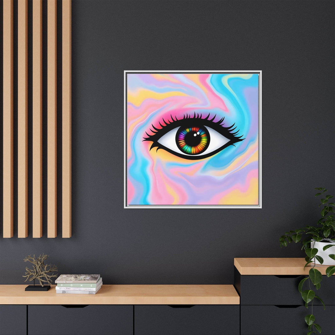 PsEyeFlow #32 - Prism Mirage on Framed Matte Canvas (multi colour) - Highdellic